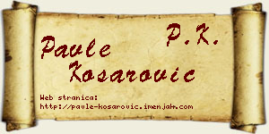 Pavle Košarović vizit kartica